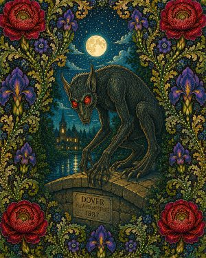 Dover Demon - Art Nouveau Cryptid Artwork