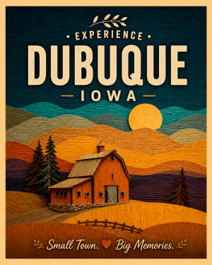 Dubuque Iowa - Red Barn Agri-Tourism Art Print