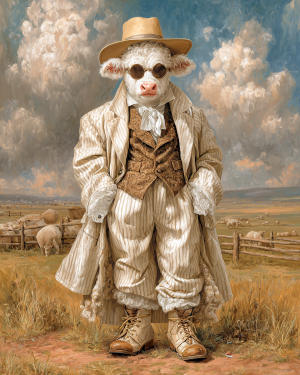 Edgar from Iowa - Cow Art Print