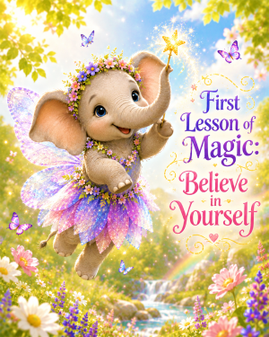 Elephant Fairy - Believe in Yourself - Animal Fairies - Children's Fantasy Artwork