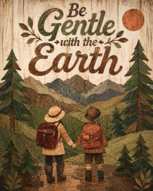 Environmental Wall Art - Be Gentle with the Earth