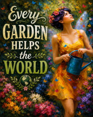 Environmental Wall Art - Every Garden Helps the World