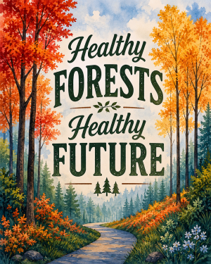 Environmental Artwork - Healthy Forests Healthy Future