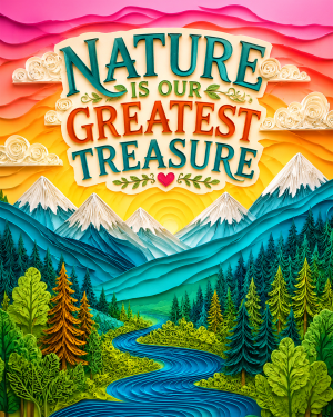Environmental Art Print - Nature is Our Greatest Treasure