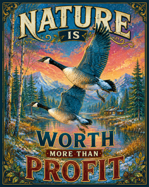 Environmental Art Print - Nature is Worth More Than Profit