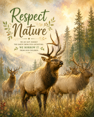 Environmental Art Print - Respect Nature