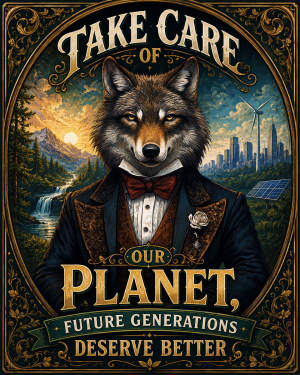 Environmental Art Print - Take Care of Our Planet Future Generations Deserve Better