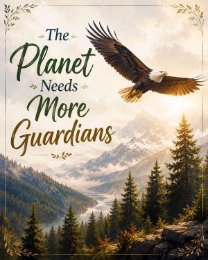 Environmental Art Print - The Planet Needs More Guardians