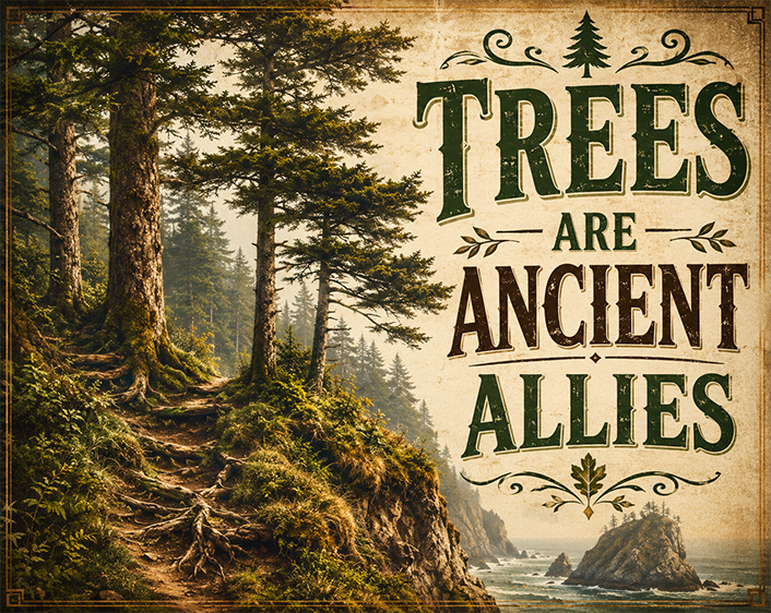Environmental Art Print - Trees Are Ancient Allies
