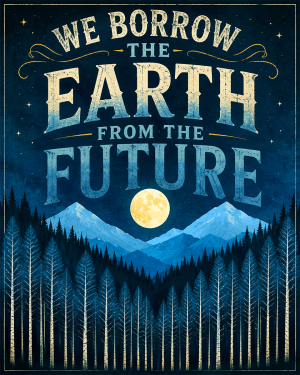 Environmental Art Print - We Borrow the Earth From the Future
