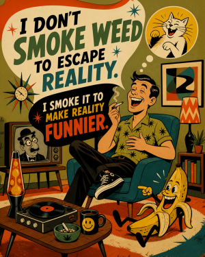 Escape Reality Psychedelic - Marijuana Poster