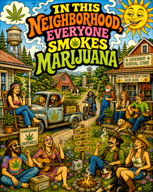 Everyone Smokes Lowbrow Country - Marijuana Poster