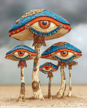 Eye Folk - Mushroom Home Decor