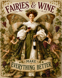 Fairies & Wine Make Everything Better 2 - Fairy Wall Art