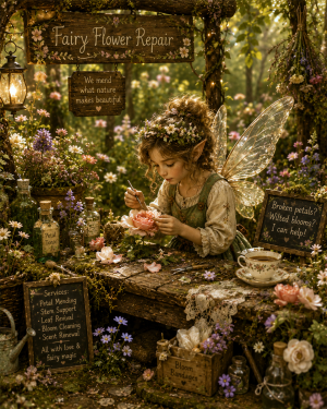 Fairy Flower Repair - Cottagecore Home Decor