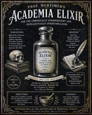 Fake Elixir Advertisement - Dark Academia Art Print