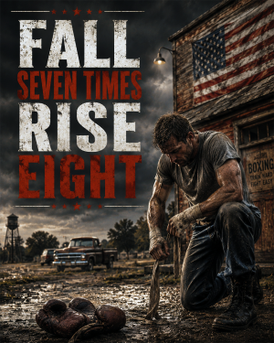 Fall Seven Times Rise Eight - Martial Arts Artwork