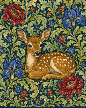 Fawn - 19th Century Arts and Crafts Style Art Print
