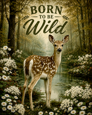 Fawn - Born to Be Wild - Wildlife Art Print