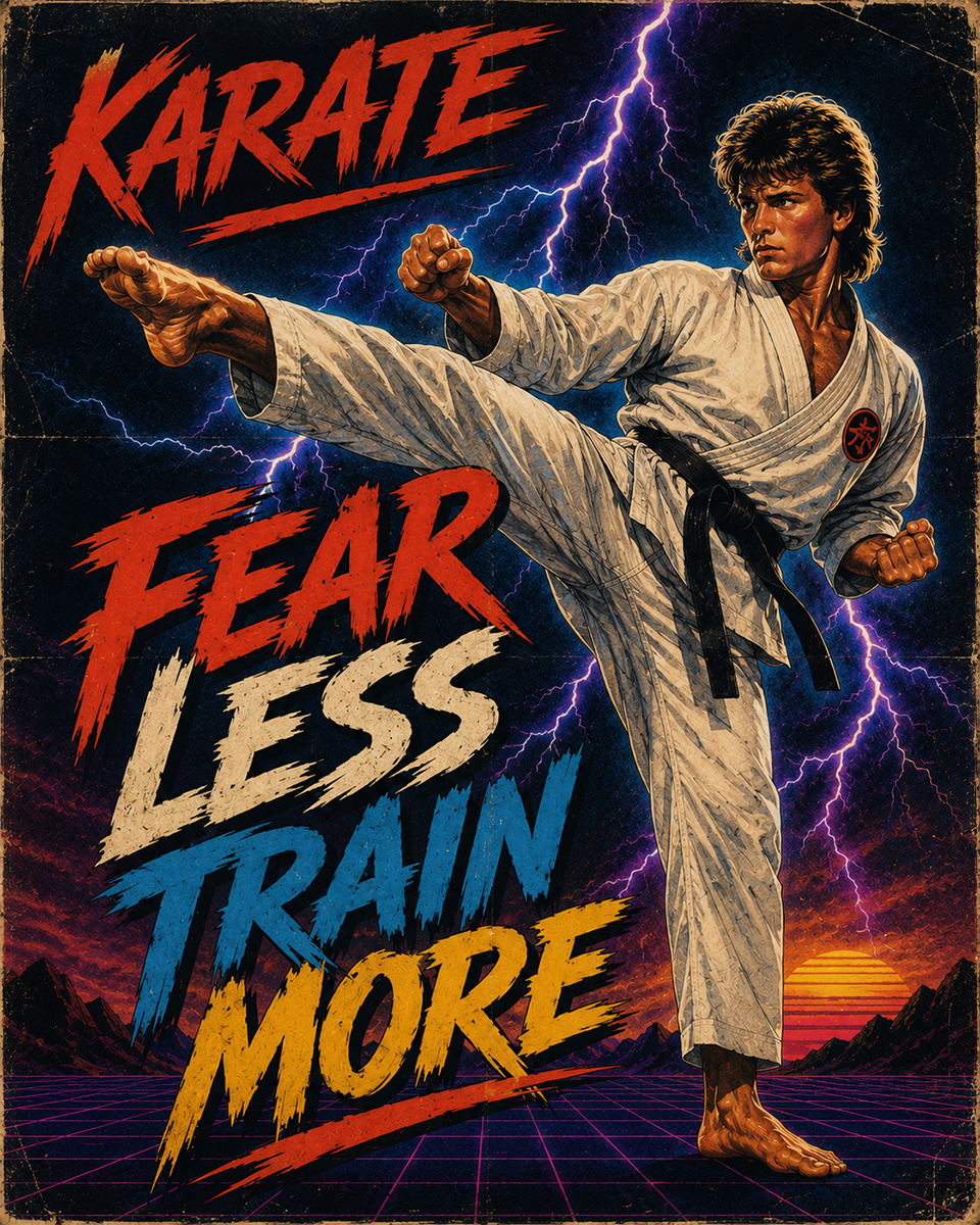 Fear Less Train More - Martial Arts Artwork