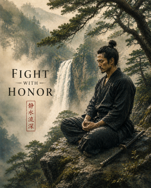 Fight with Honor - Meditation - Martial Arts Artwork