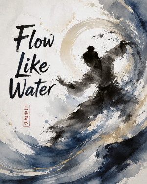 Flow Like Water - Martial Arts Artwork