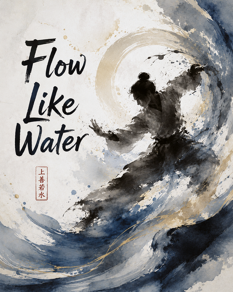 Flow Like Water - Martial Arts Artwork