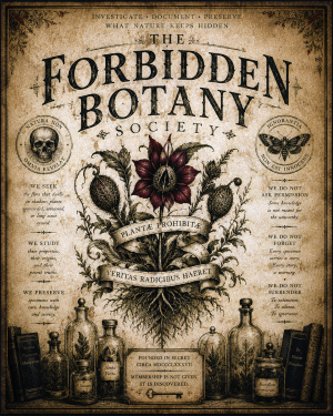 Forbidden Botany Study - Dark Academia Art Print