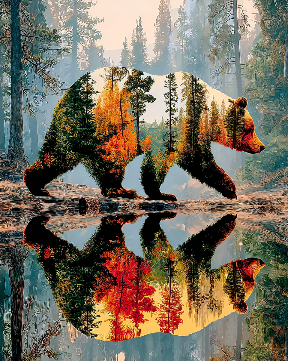 Forest Spirit - Black Bear Art Print
