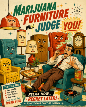 Furniture May Judge You - Marijuana Poster