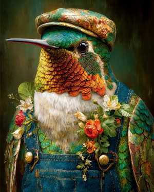 Gardener Bird - Humingbird Art Print