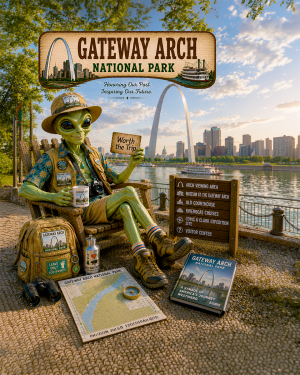 Gateway Arches National Park Souvenir Art Print