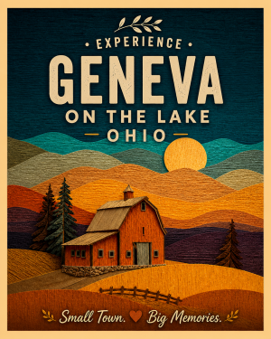 Geneva on the Lake Ohio - Red Barn Agri-Tourism Art Print