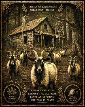 Goats in the Yard - Folk Horror - Appalachian Gothic Art Print