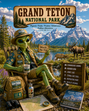 Grand Teton National Park Souvenir Art Print