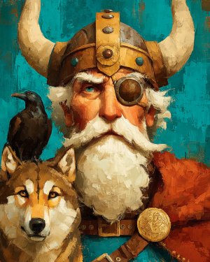 Graphic Style - Norse Mythology Art Print