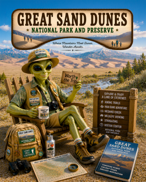 Great Sand Dunes National Park Souvenir Art Print