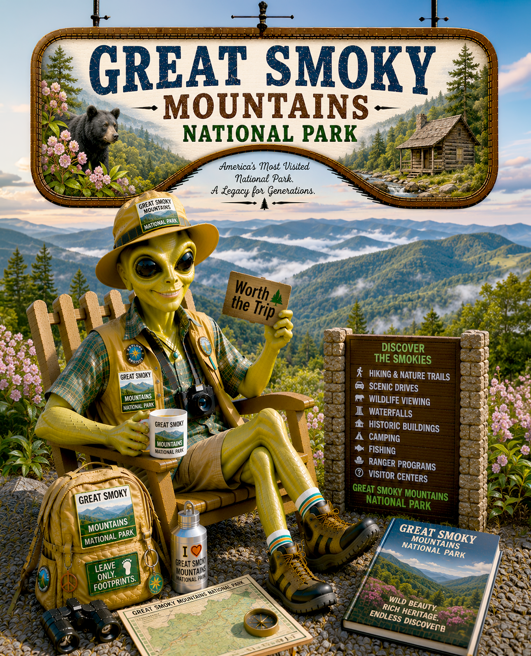Great Smoky Mountains National Park Souvenir Art Print
