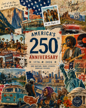 Grunge Style America - USA 250th Anniversary Art Print