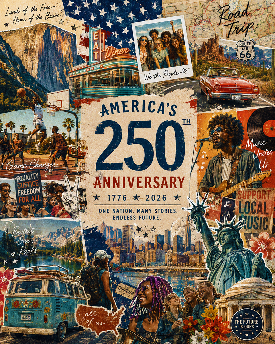 Grunge Style America - USA 250th Anniversary Art Print