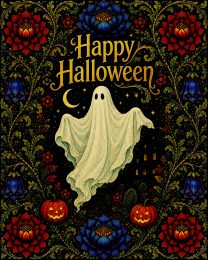 Halloween Ghost - Spooky Art Print