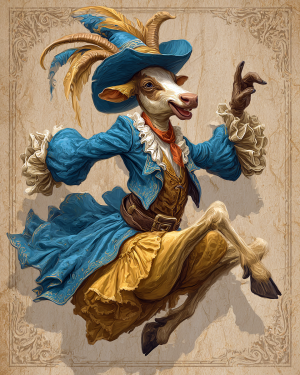 Happy Beverly from Lima - Cow Art Print