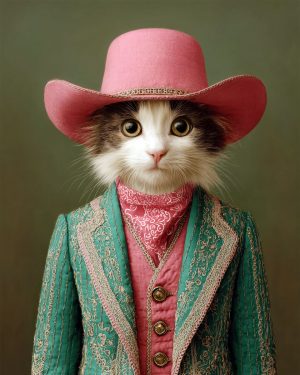 Hector from Silver City - Cats in Hats Art Print