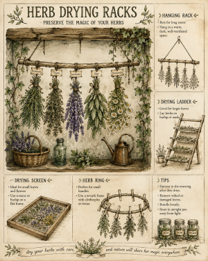 Herb Drying Racks - Cottagecore Home Decor