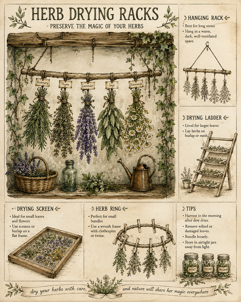 Herb Drying Racks - Cottagecore Home Decor