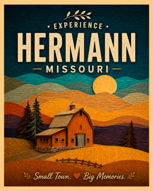 Hermann Missouri - Red Barn Agri-Tourism Art Print