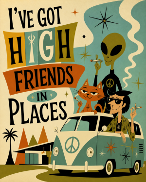 High Places - Marijuana Poster