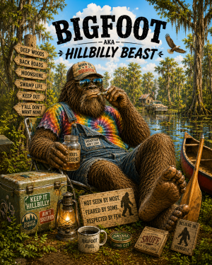 Hillbilly Beast - Bigfoot Wall Art