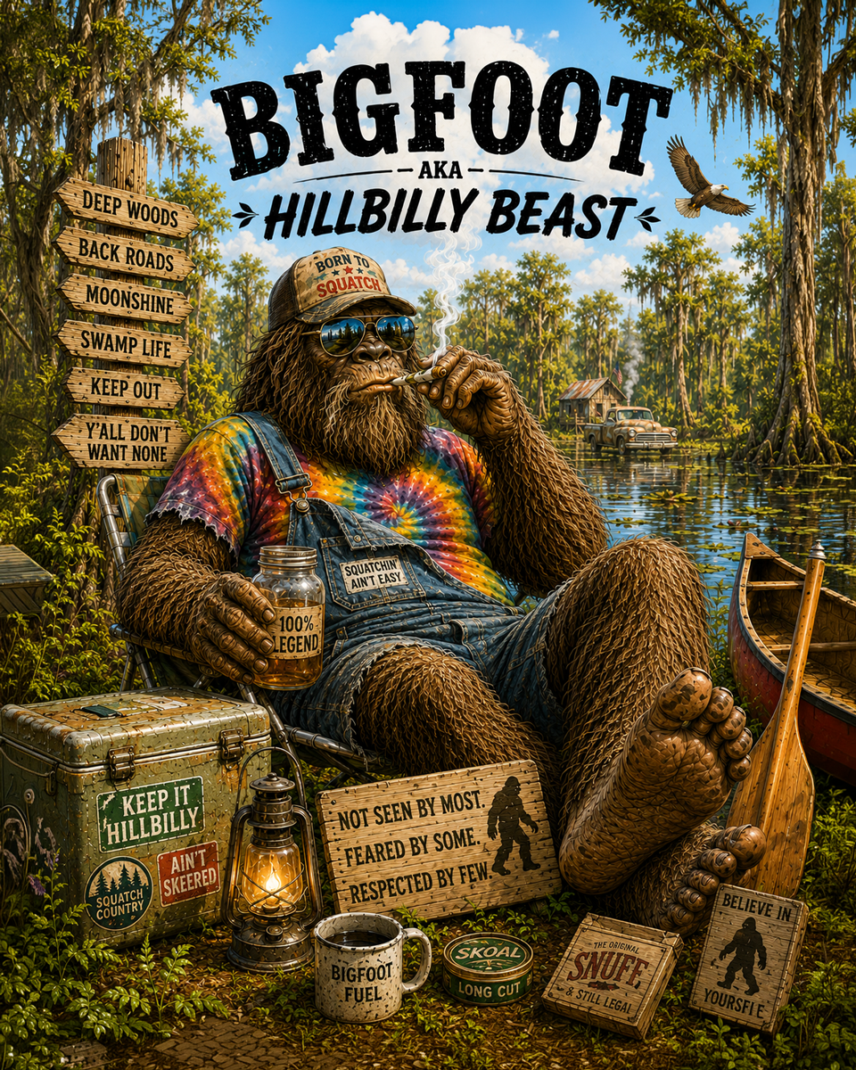 Hillbilly Beast - Bigfoot Wall Art