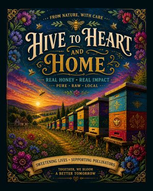 Hive to Heart - Honeybee Art Print
